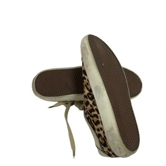 Sam Edelman Leather Leopard Gold Sneakers - Picture 11 of 11